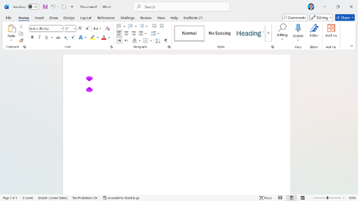 Document 1 in Word 365